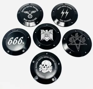 2019-UP Softail Derby Covers 6 different Designs, Black or Chrome 3 or 5 Hole