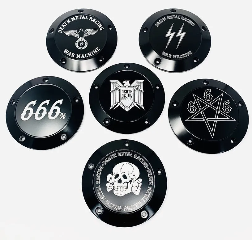 2019-UP Softail Derby Covers 6 different Designs, Black or Chrome 3 or 5 Hole