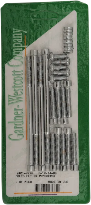 2401-0278 - GARDNER-WESTCOTT Primary/Derby Bolts - '07-'10 FLT P-10-14-08