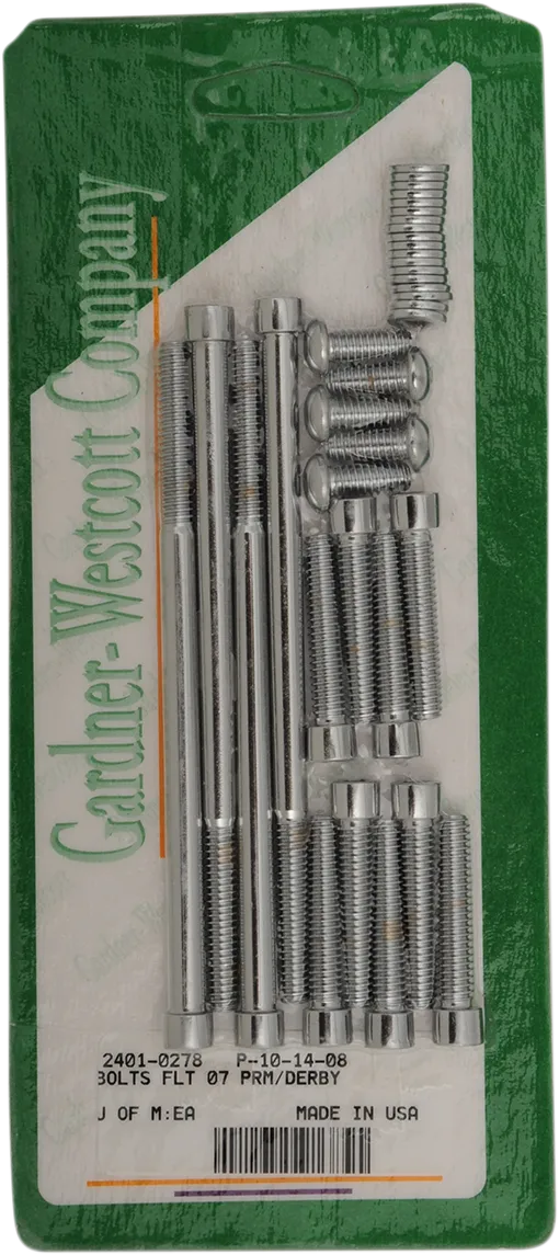 2401-0278 - GARDNER-WESTCOTT Primary/Derby Bolts - '07-'10 FLT P-10-14-08