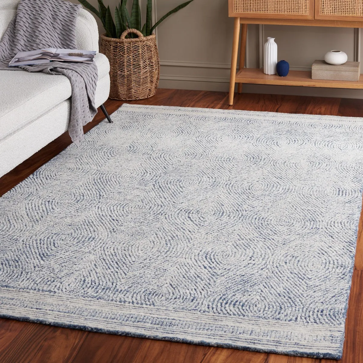 Abstract Hand Tufted Wool Rug from India – Stylish and Durable Home Decor for Any Space
