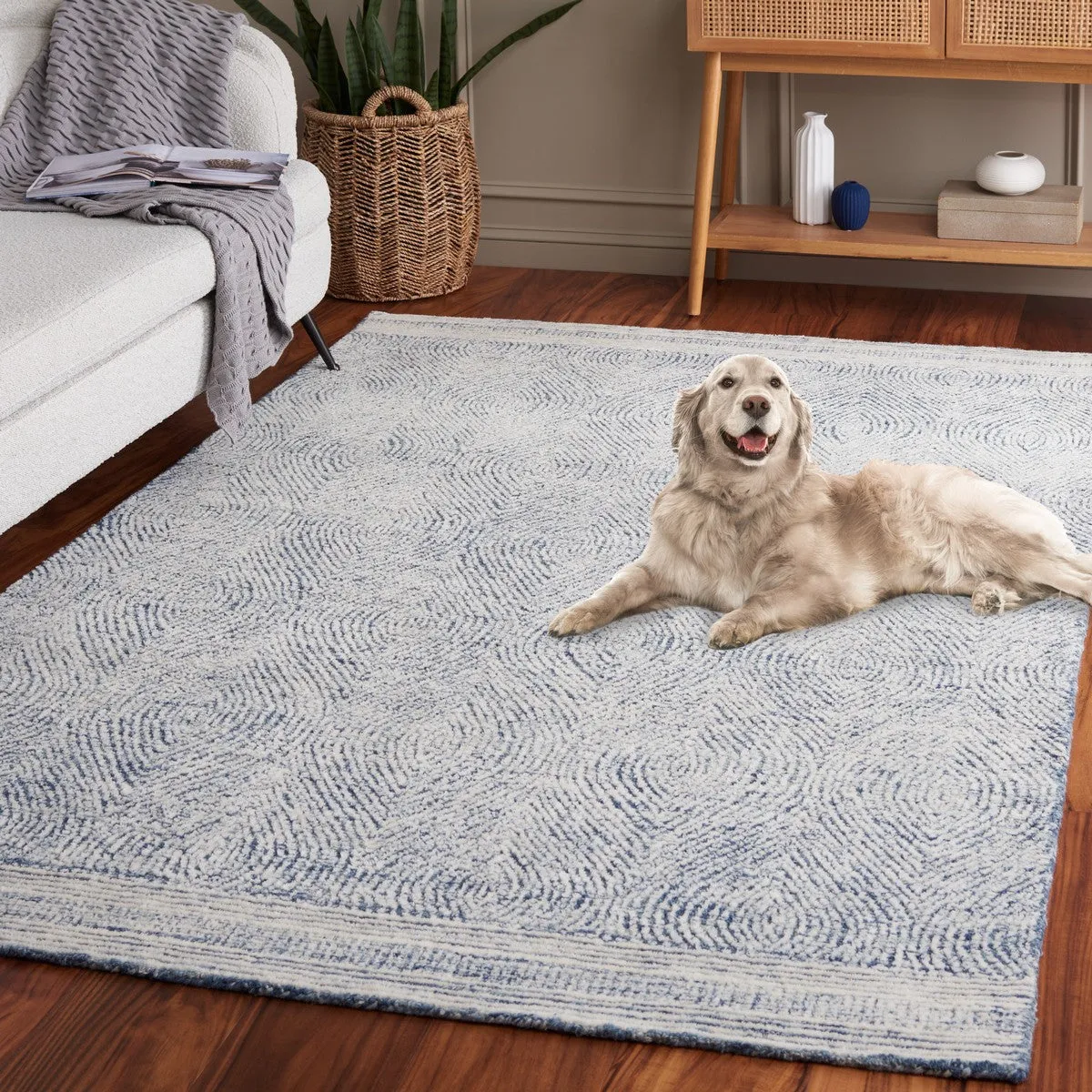 Abstract Hand Tufted Wool Rug from India – Stylish and Durable Home Decor for Any Space