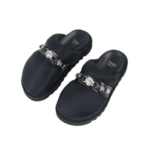 AJ1280 Padded Loafers Black Nylon