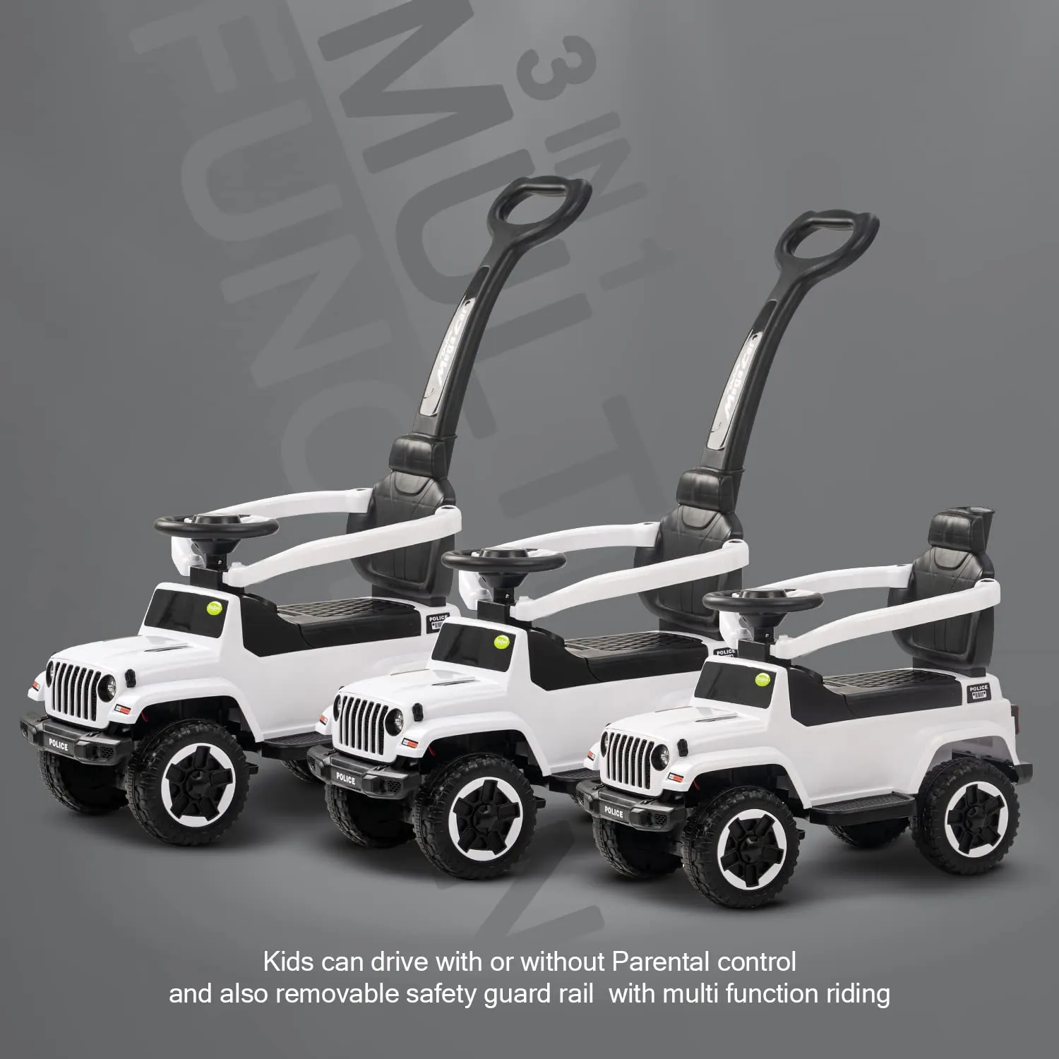 Baybee Raven Push Ride on Car for Kids Ride on Push Cars with Music Light Safety Bar & Push Handle