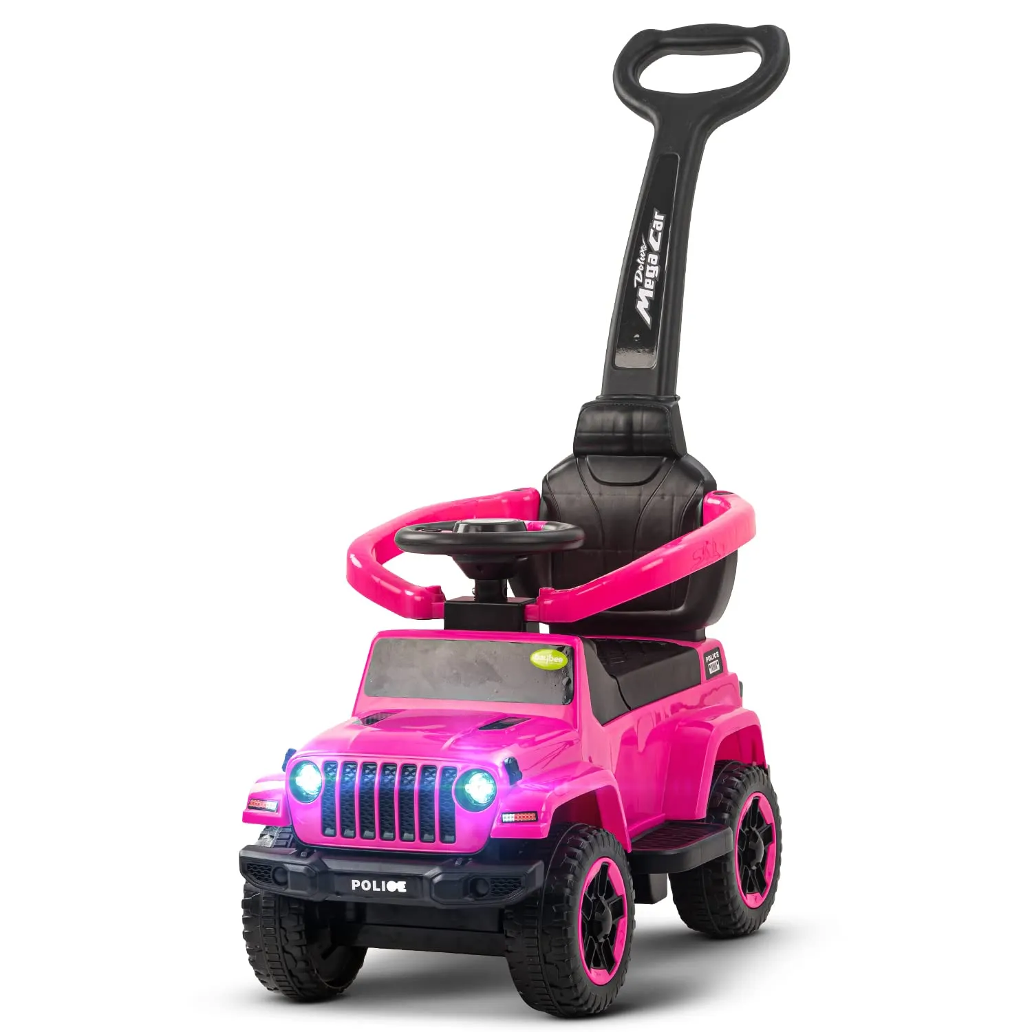 Baybee Raven Push Ride on Car for Kids Ride on Push Cars with Music Light Safety Bar & Push Handle