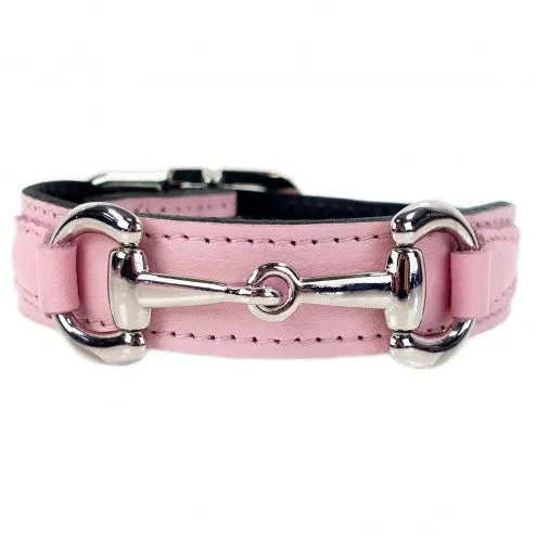 BELMONT DOG LEAD IN SWEET PINK & NICKEL