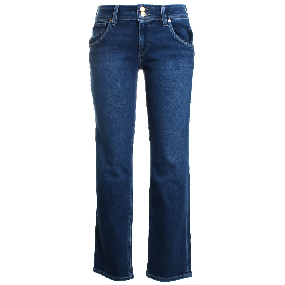 Beth Mid Rise Straight Ankle Jeans