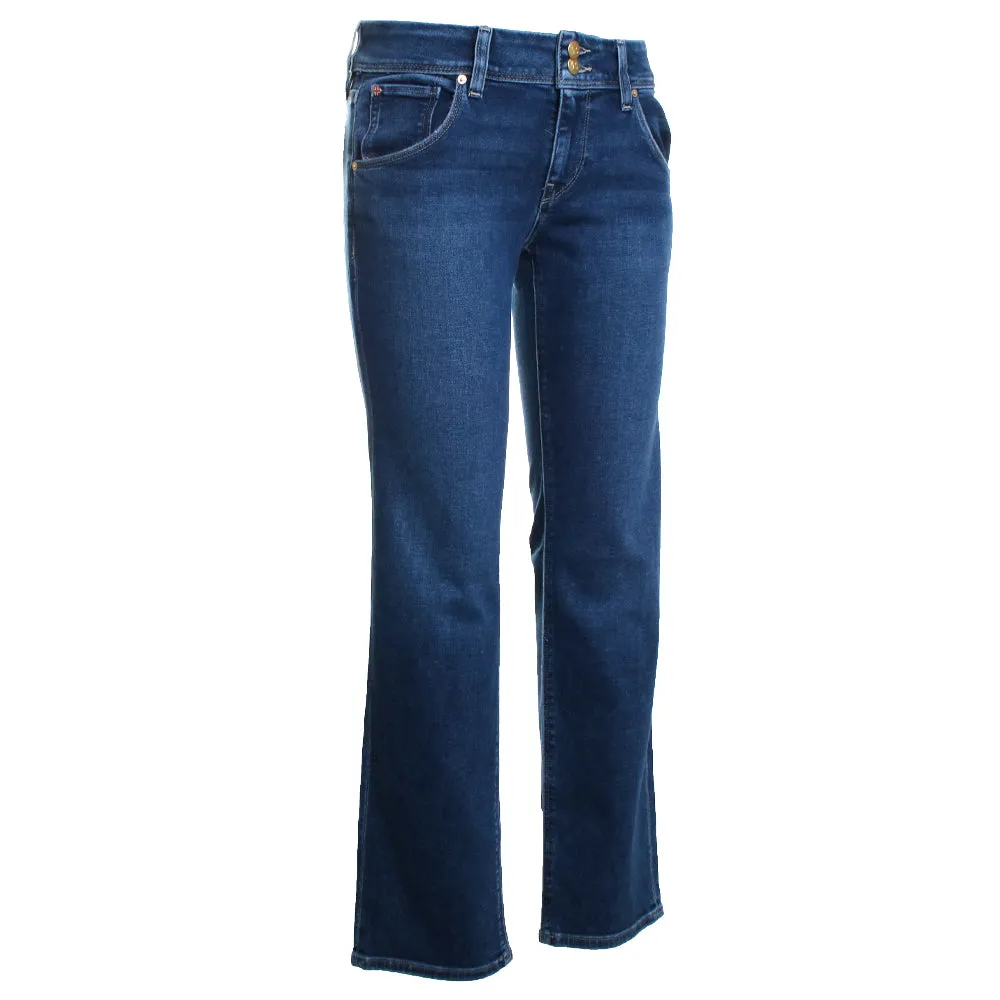 Beth Mid Rise Straight Ankle Jeans