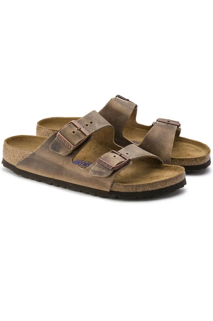 Birkenstock Arizona Soft Footbed Oiled Nubuck Leather Regular Fit Unisex Sandals