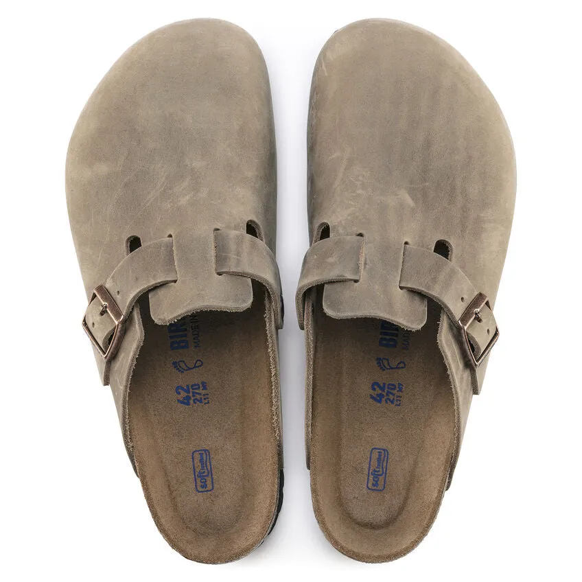BIRKENSTOCK  Boston Oiled Leather Narrow - Tabacco