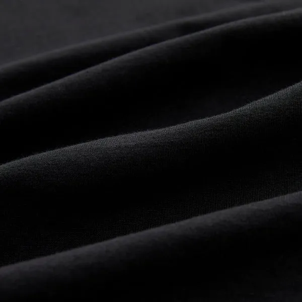 Black 100% Cotton Short Sleeve Crew Neck T-Shirt