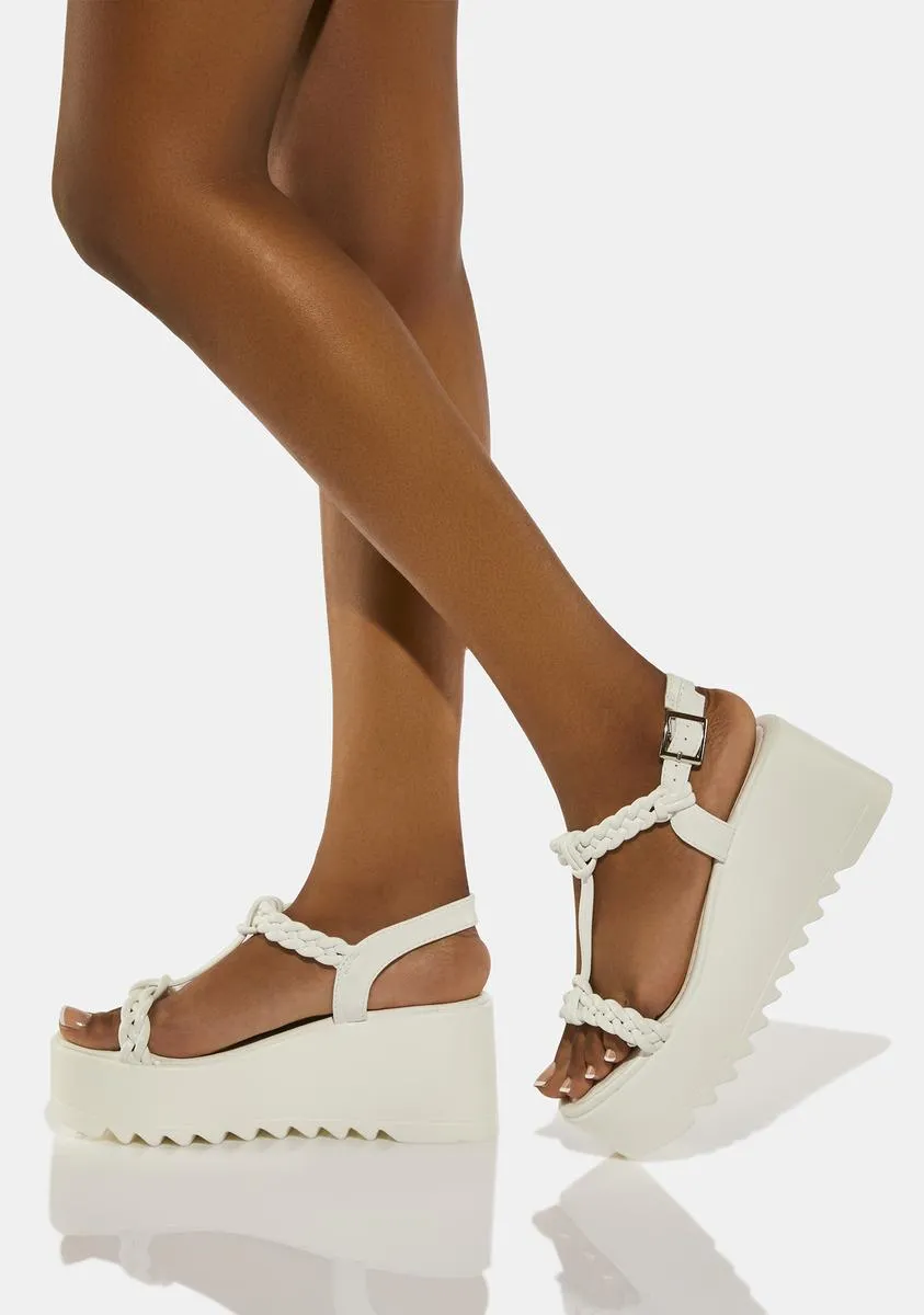 Bone Let's Rewind Platform Sandals
