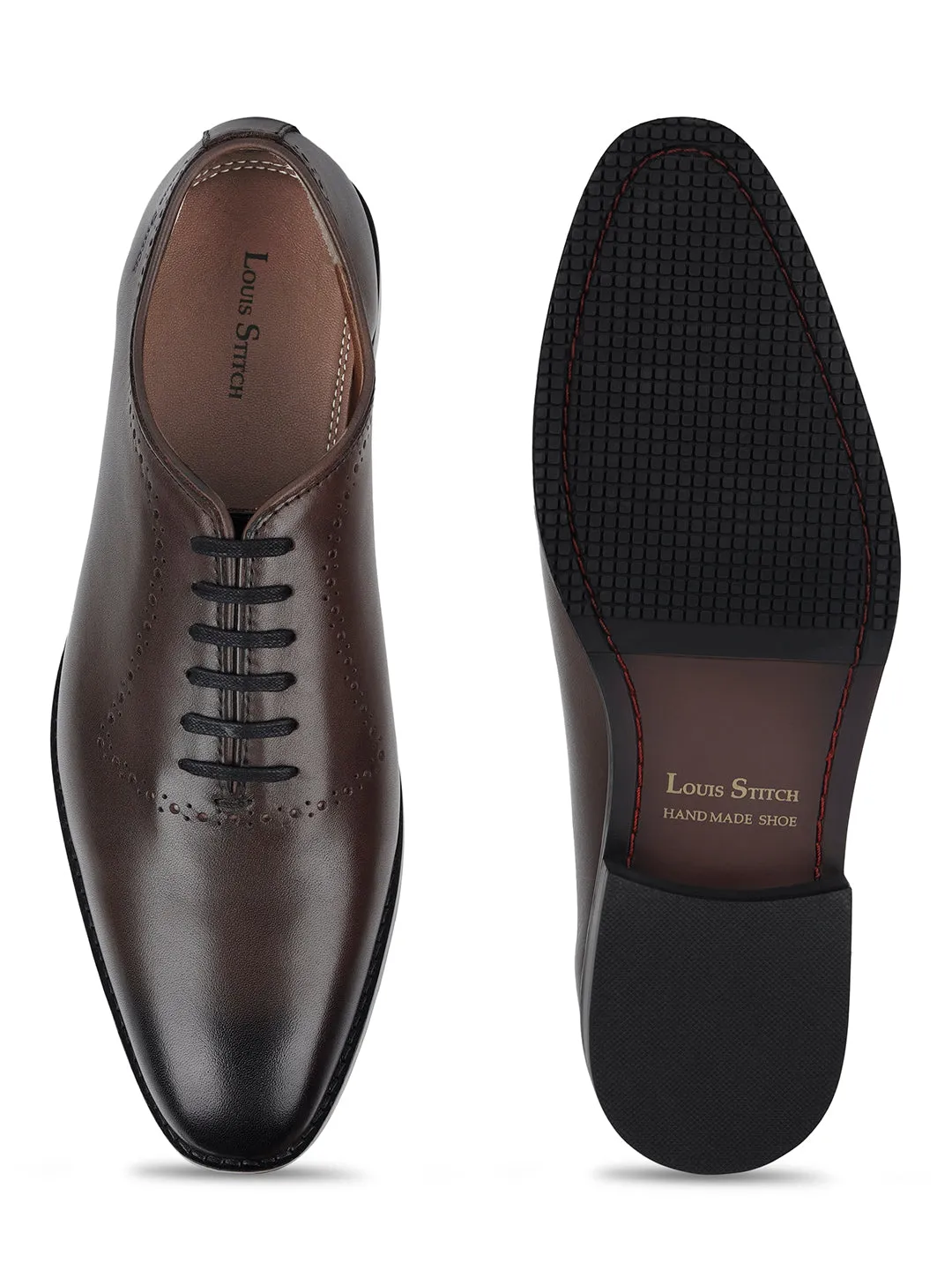 Brunette Brown Derby Style Comfortable Laceups for Men