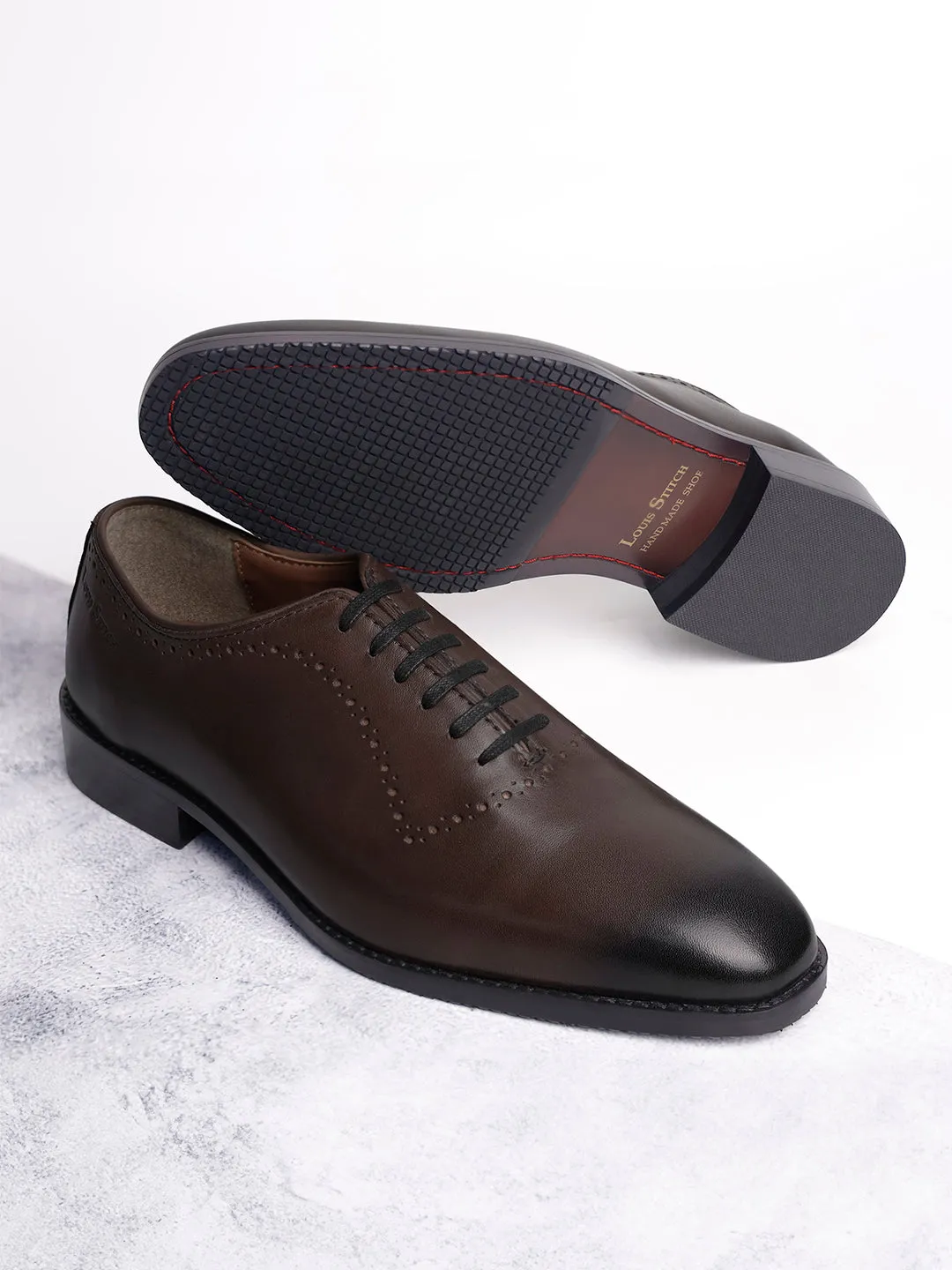 Brunette Brown Derby Style Comfortable Laceups for Men