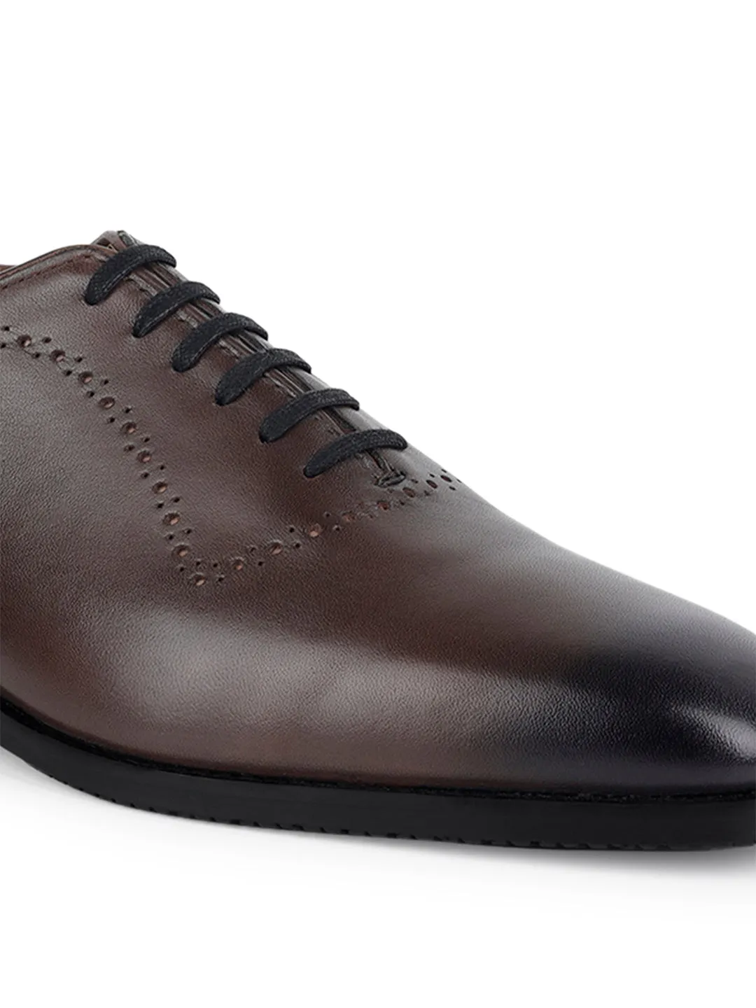 Brunette Brown Derby Style Comfortable Laceups for Men