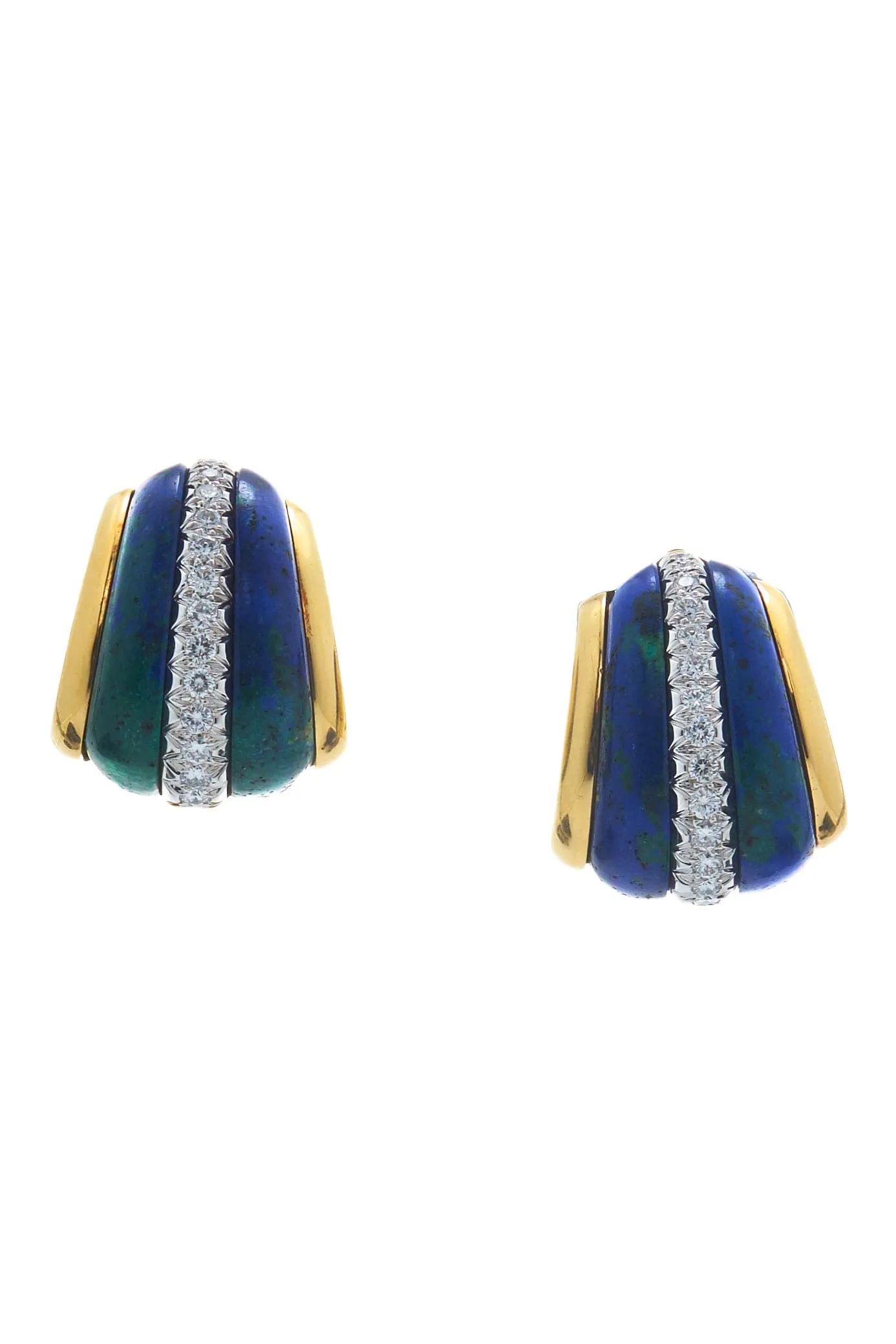 Carved Azuremalachite Earrings
