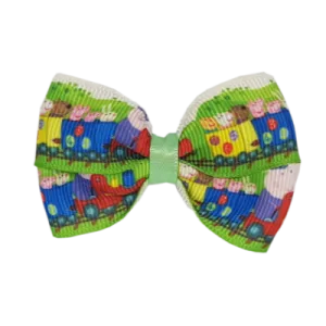Cherish Hair Bow - Peppa Pig with Daddy Pig on the Train