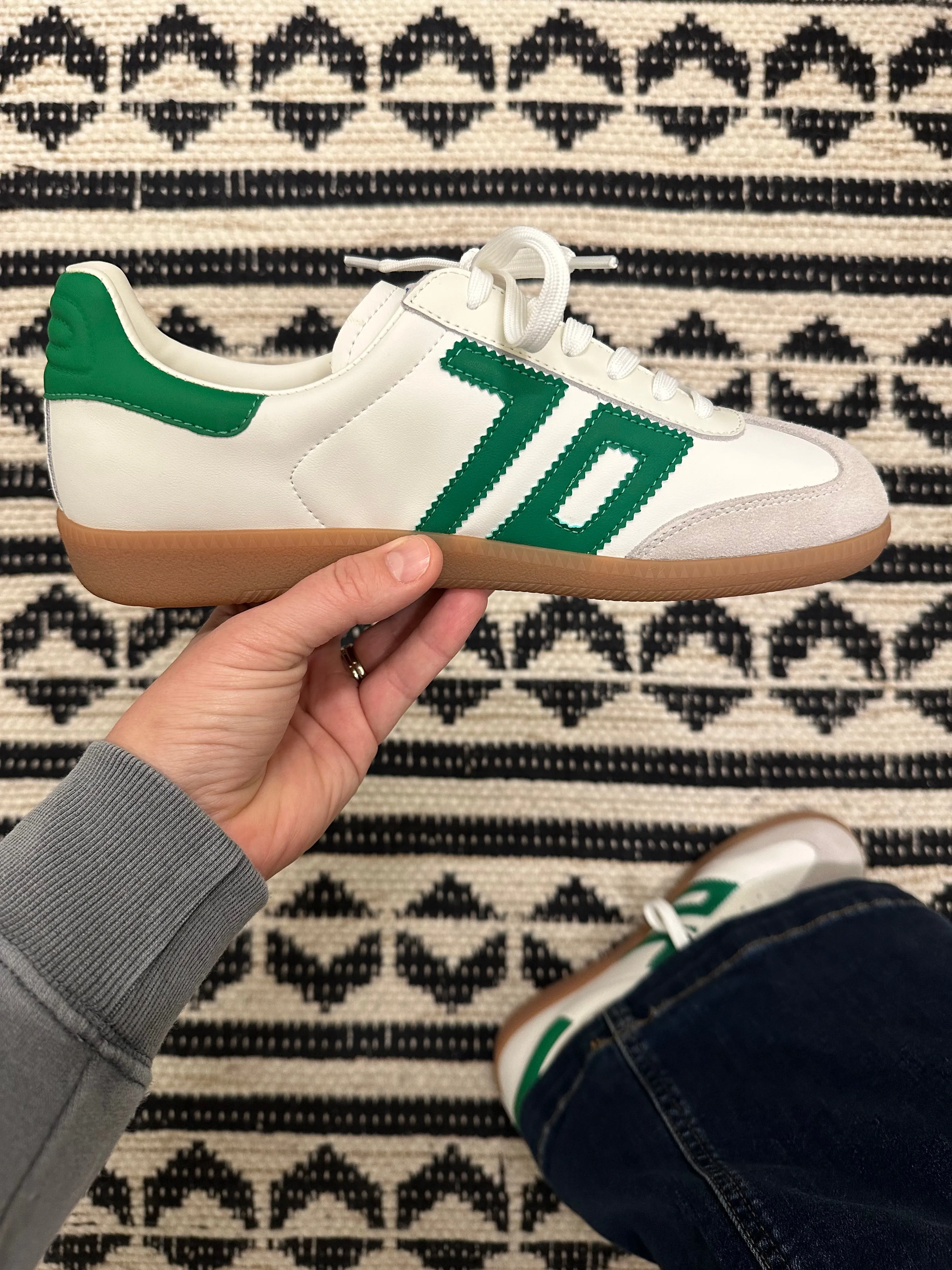 CLOUD White/Green Sneaker
