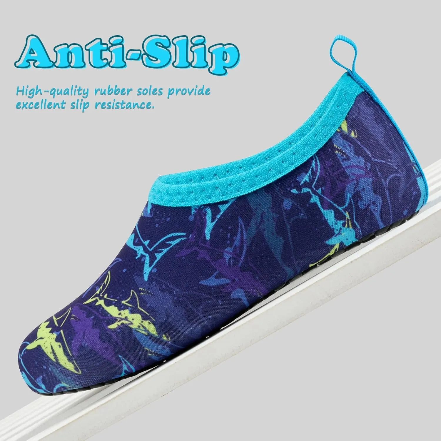 Deevike Kids Water Shoes Boys Grils Barefoot Quick Dry Aqua Socks Beach Shoes for Toddler Sports Swim Surf Outdoor Walking