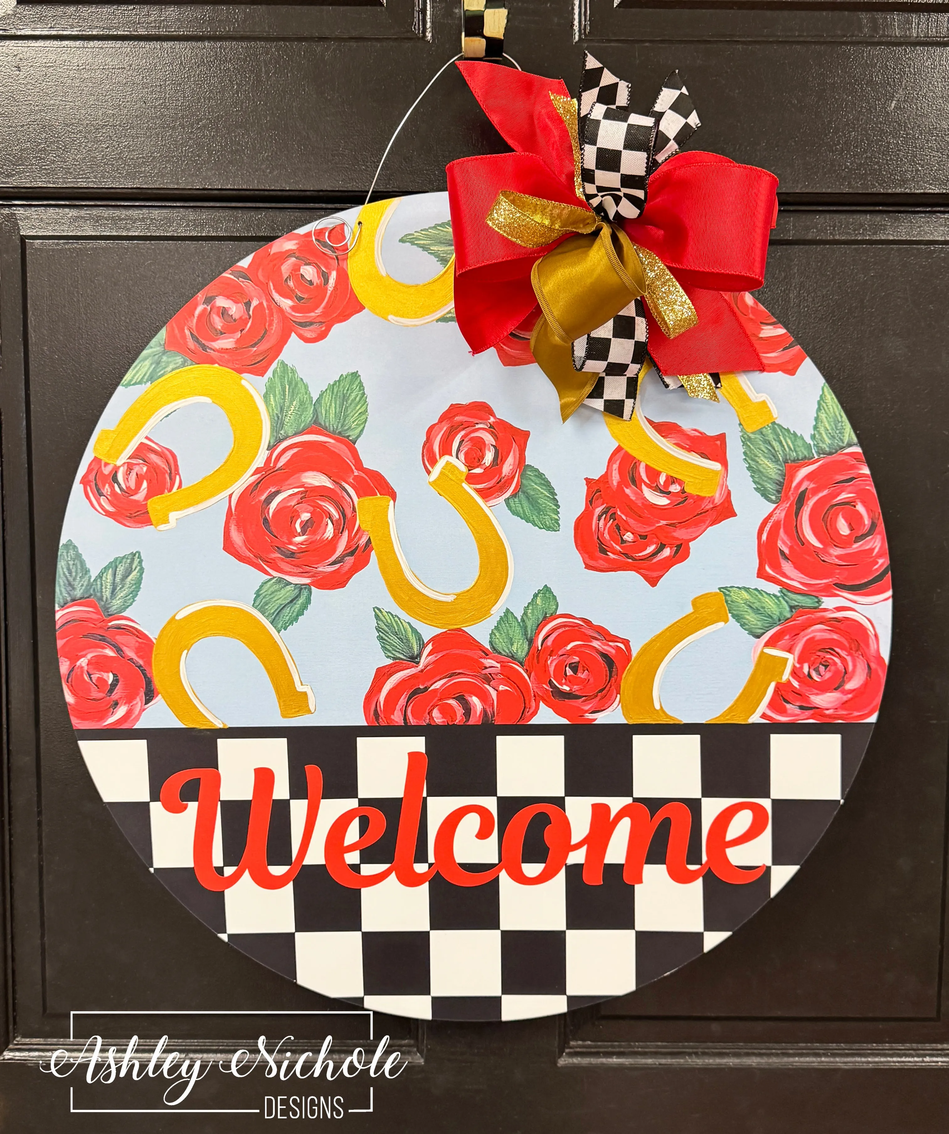 Derby Time Welcome Plaque Door Hanger (UV PRINTED Only)