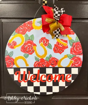 Derby Time Welcome Plaque Door Hanger (UV PRINTED Only)