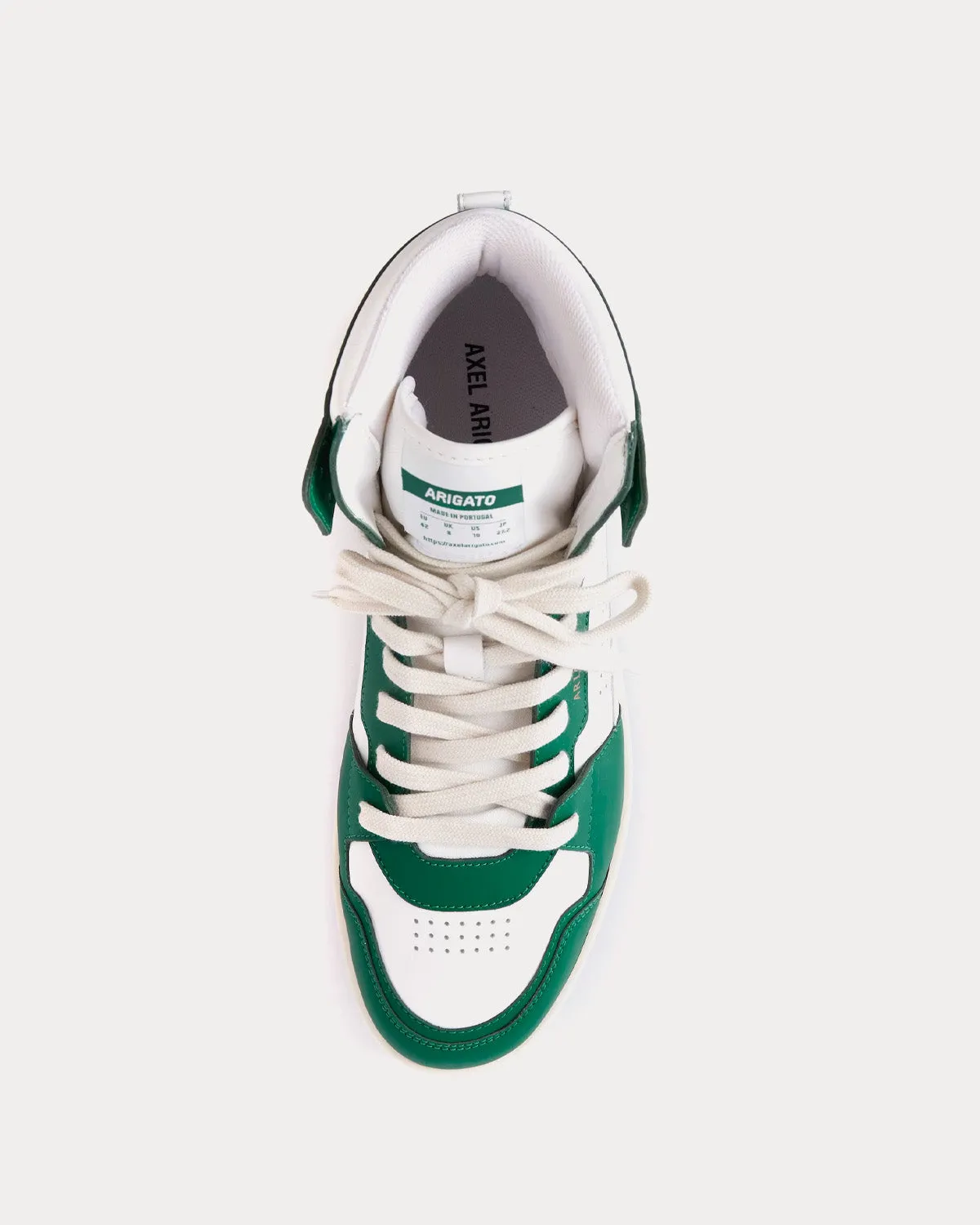 Dice Hi White / Green High Top Sneakers