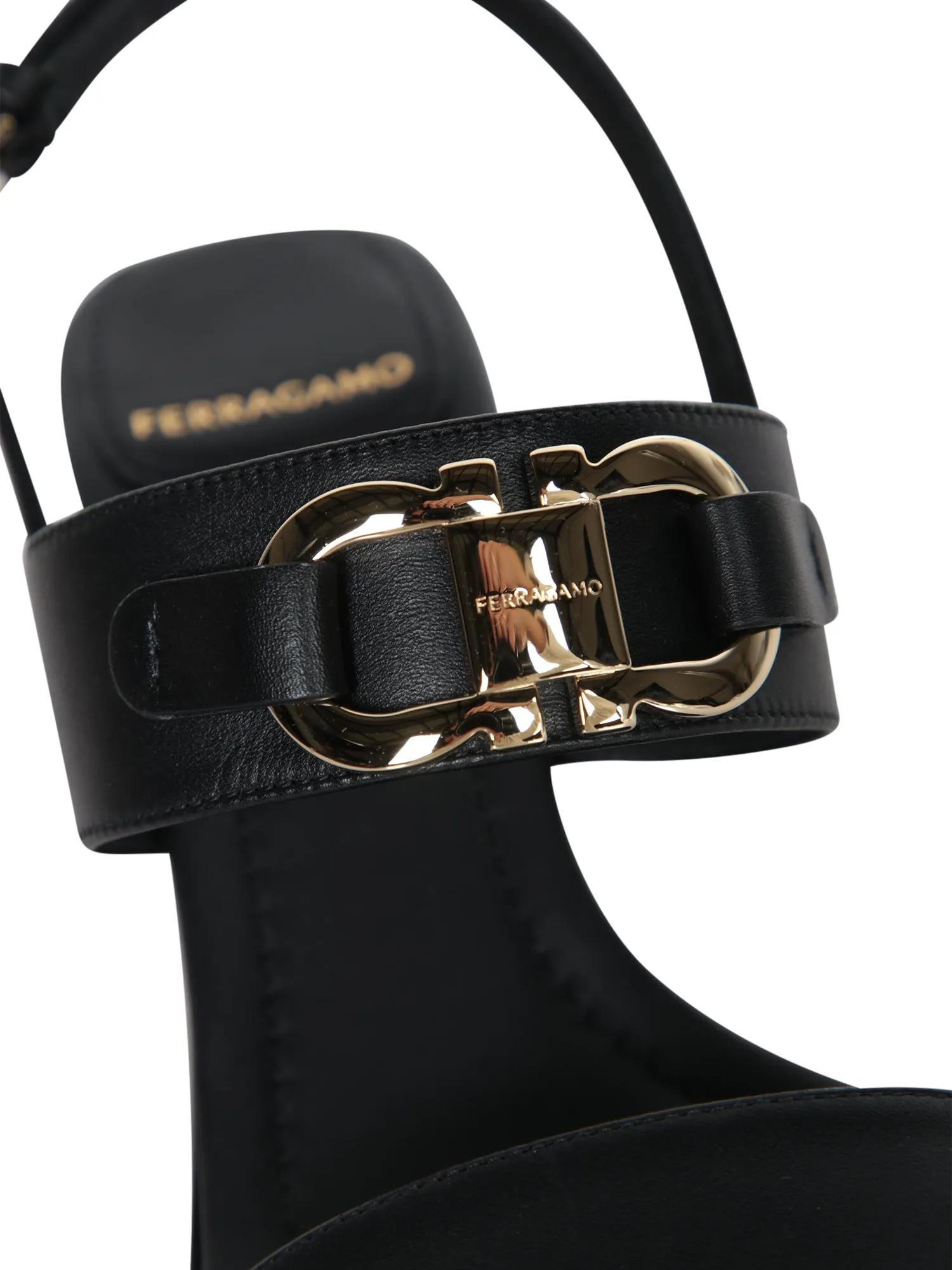 Double Gancio 55 Black Sandals