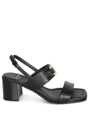 Double Gancio 55 Black Sandals