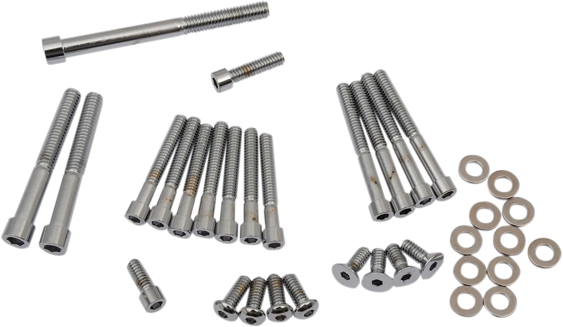 DRAG SPECIALTIES Side Cover Set Polished 91-03 XL Bolt Set