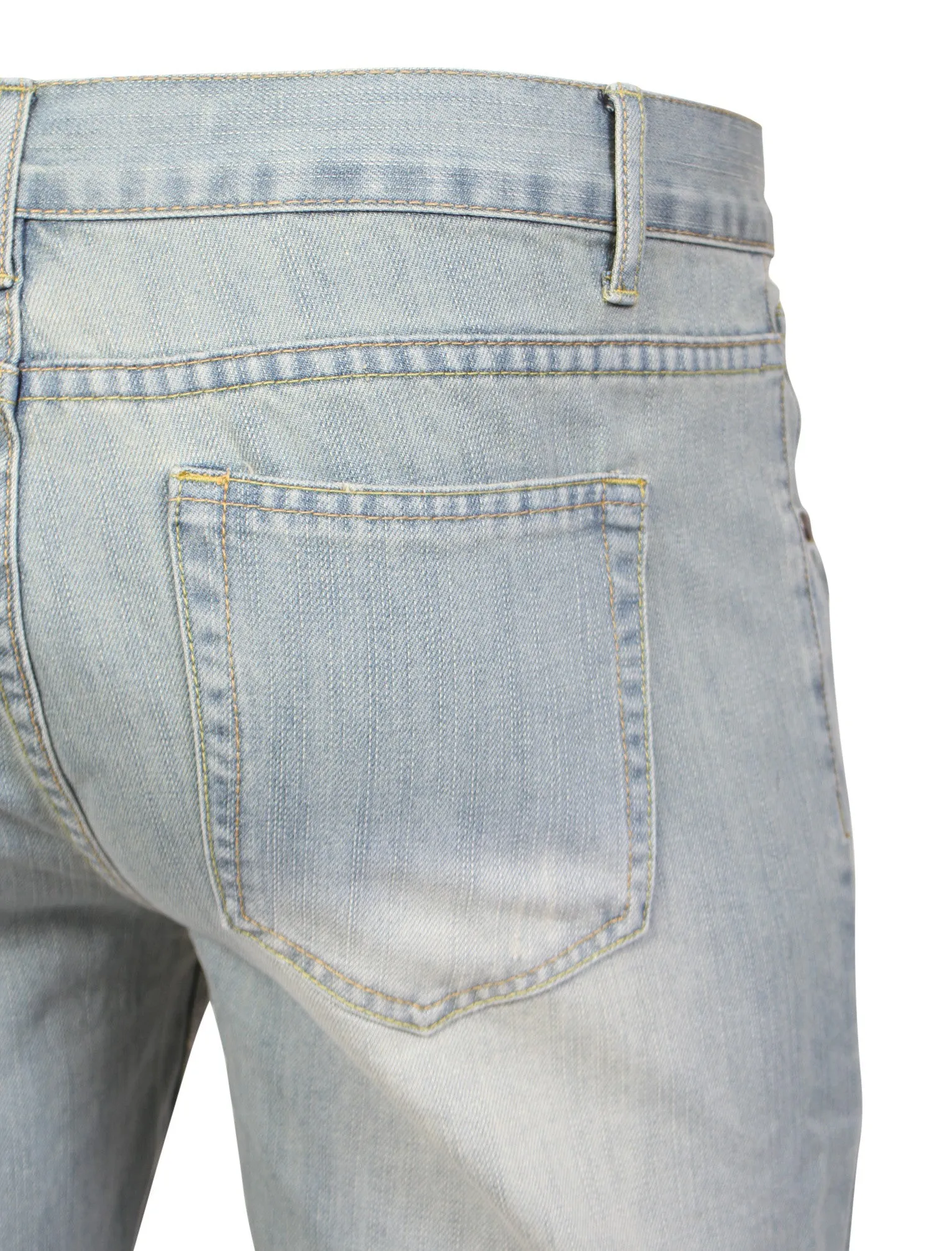 Duran Denim Shorts with Turn Up Hem in Light Blue - Dissident