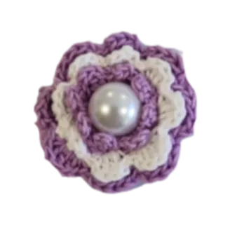 Embellished Non Slip Hair Clip - Crochet flower large (3 Colours)