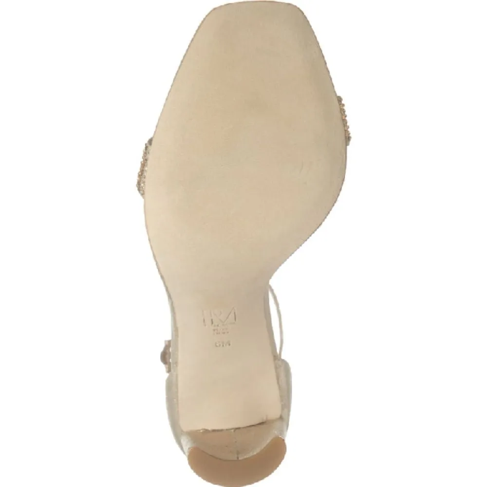 Gabi Platinum Gold Metallic Suede Pelle Moda Sandals