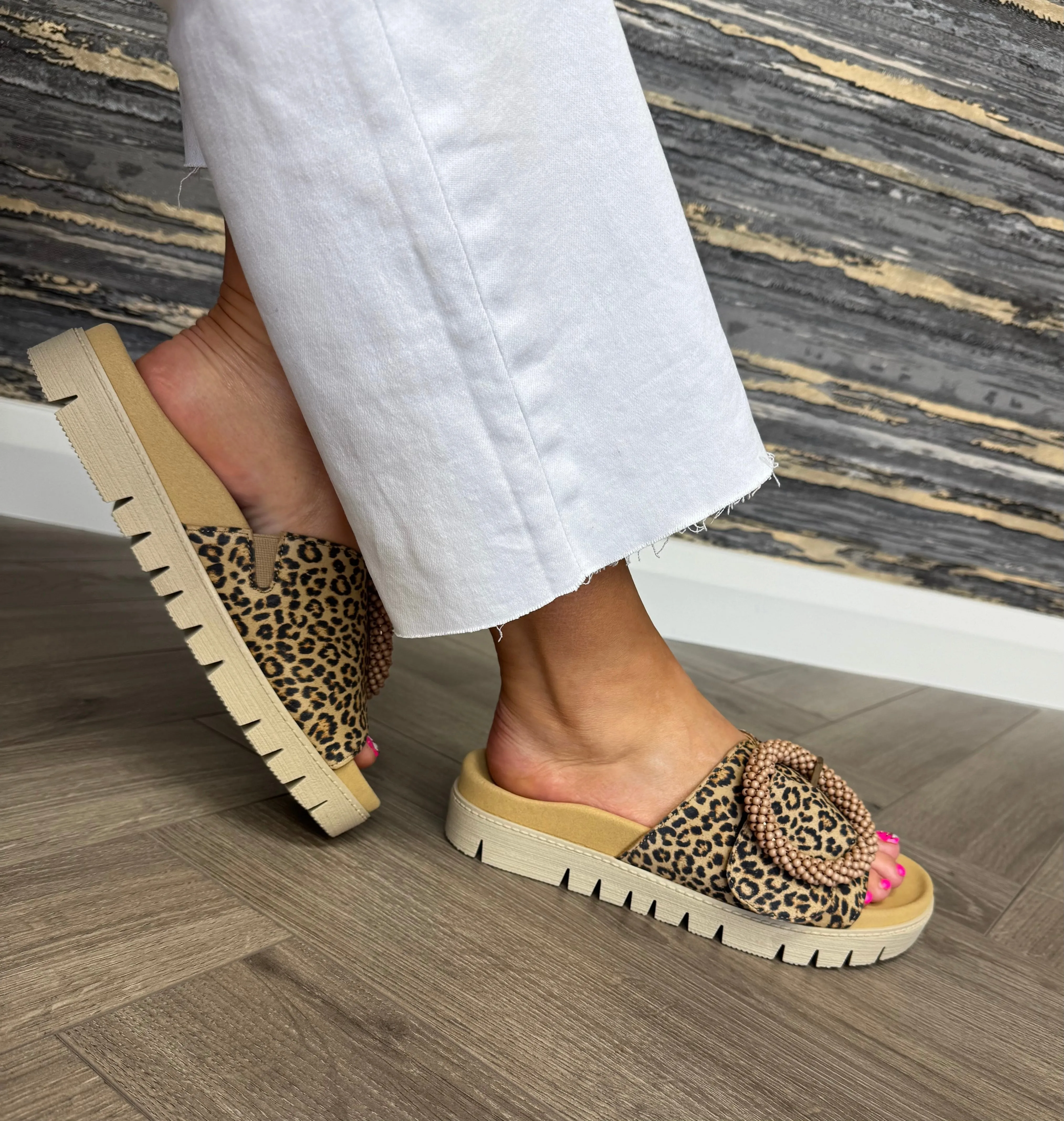 Gabor (G2) Velcro Adjustable Slider With Beaded Buckle 63.745.32 - Leopard