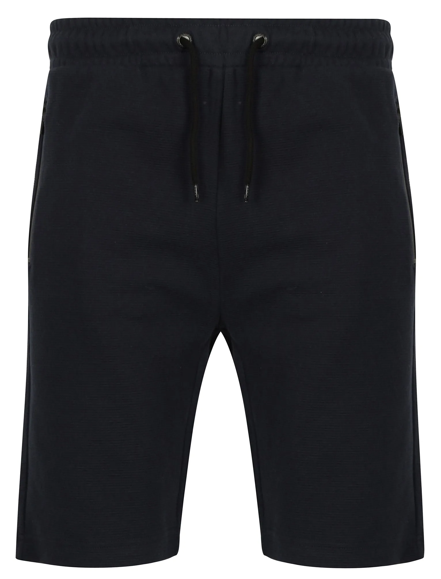 Gautrey Ottoman Stripe Sweat Shorts in Dark Sapphire - Dissident