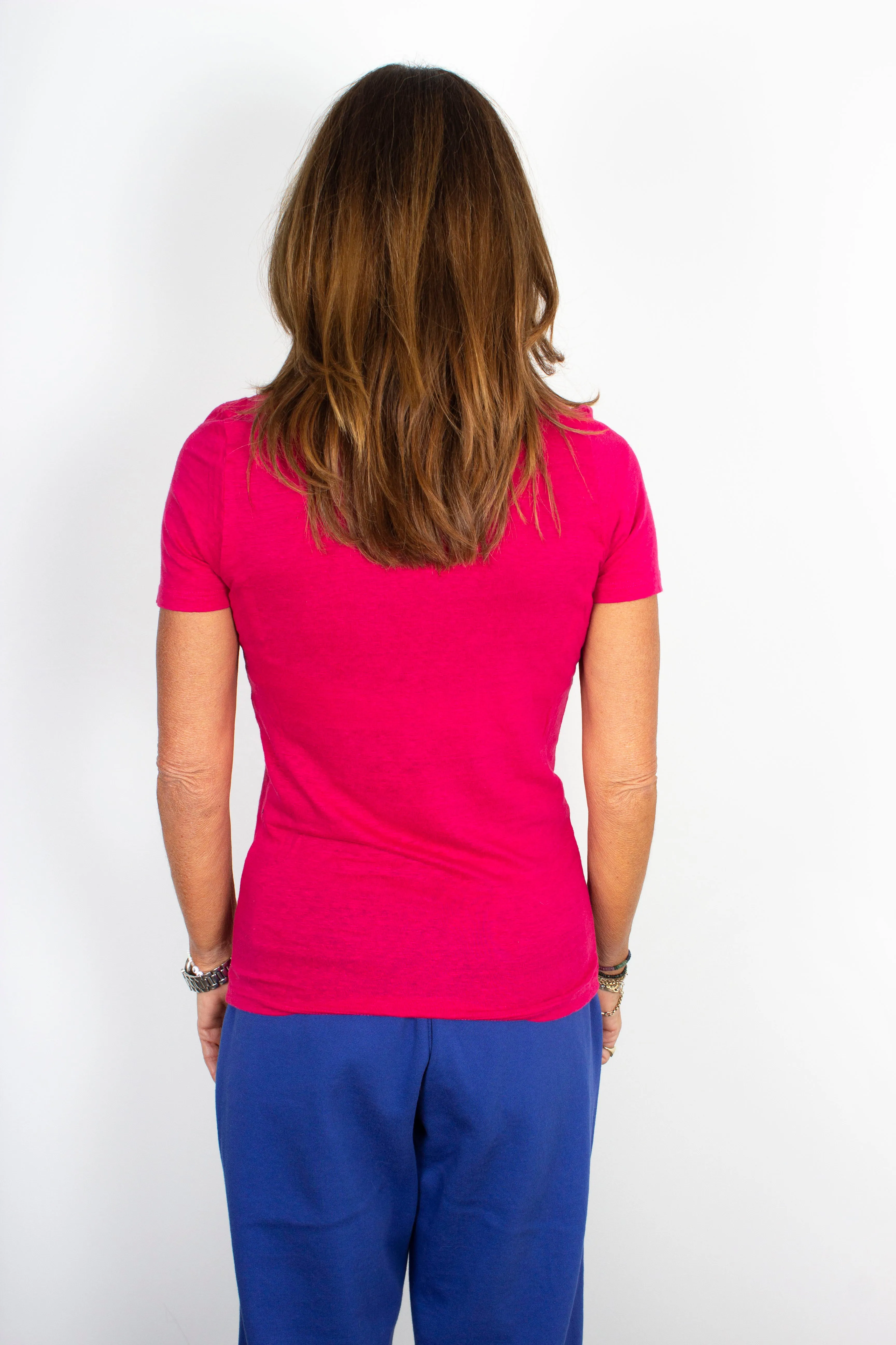 IM Kranger Linen Tee in Raspberry