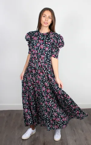 IM Sichelle Long Cotton Dress in Faded Night
