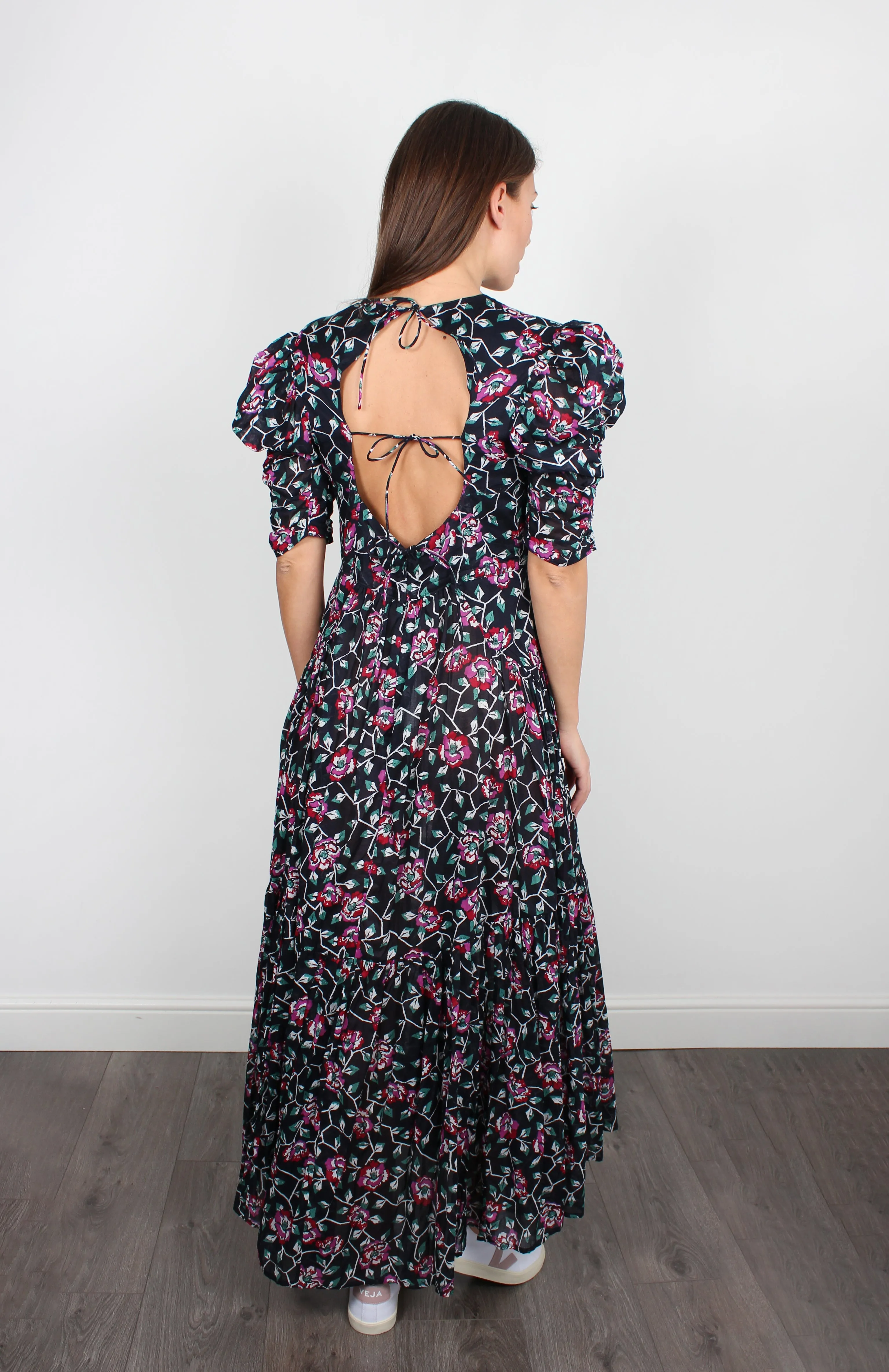 IM Sichelle Long Cotton Dress in Faded Night