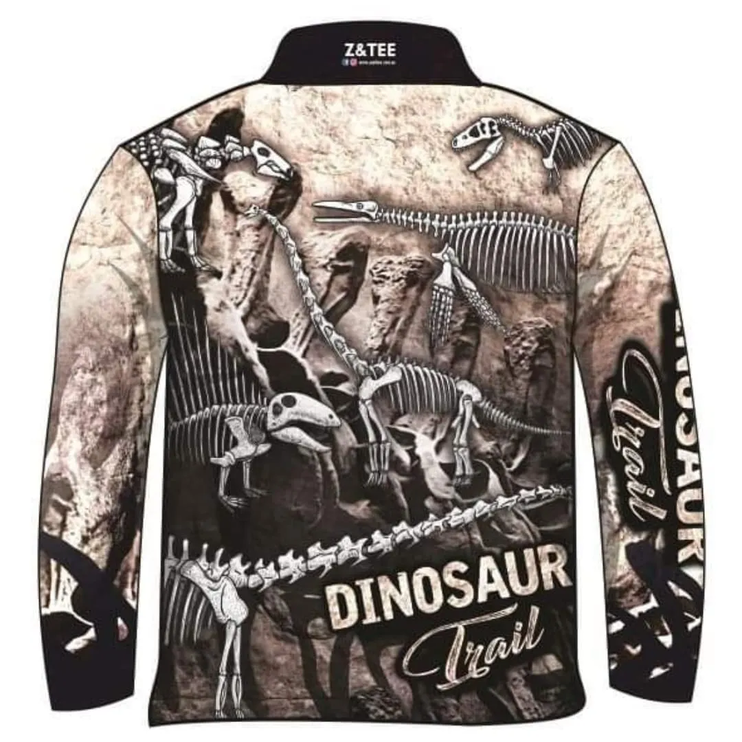 Kids | Dinosaur Trail Fossils Bone Fishing Shirt Pre-Order