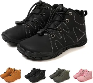 Kids Waterproof Barefoot Shoes for Boys Girls, Autumn and Winter Warm Quick Dry Shoe Toddler Slip on Wide Toe Box Hiking