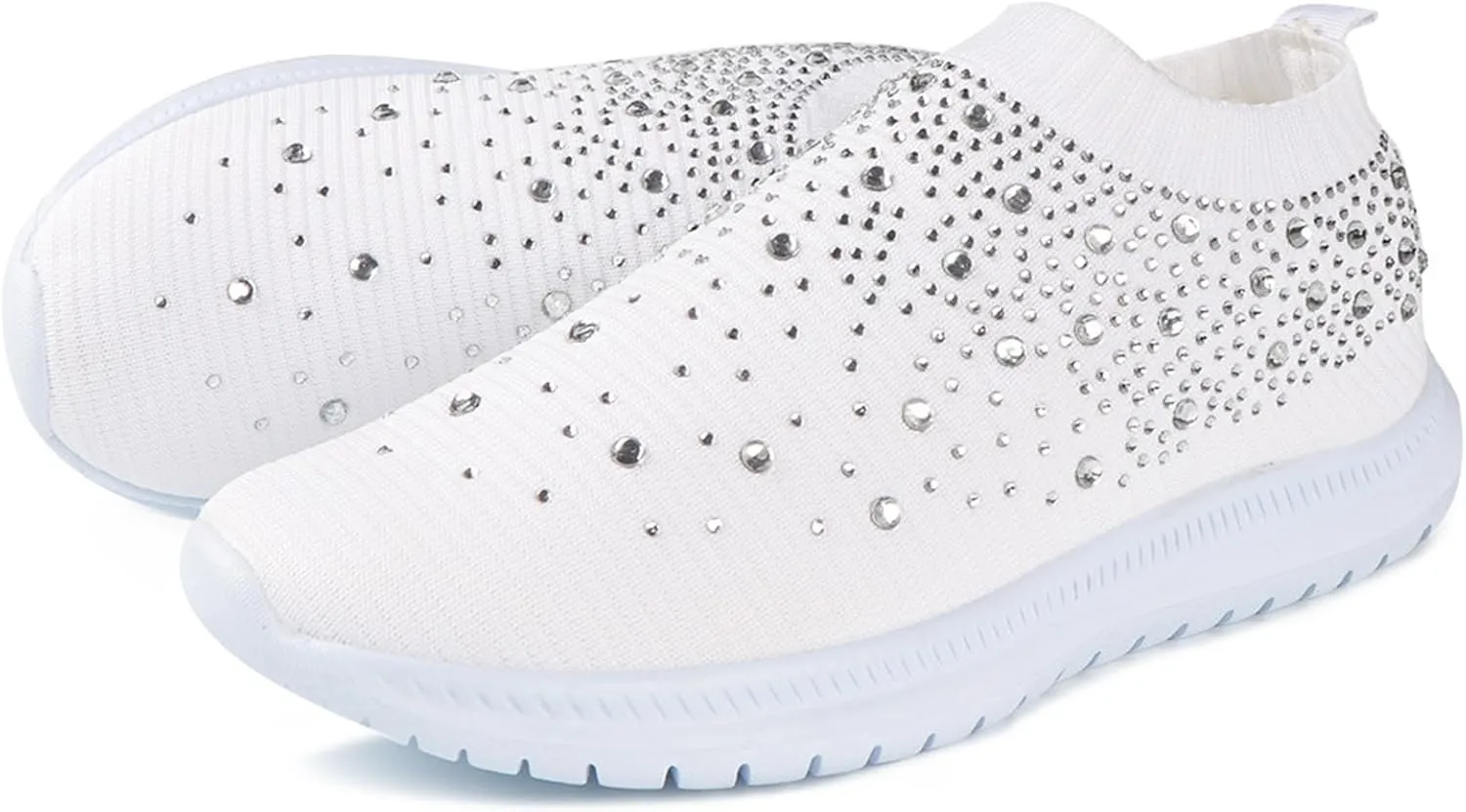 Lausiuoe Sneakers For Women Walking Shoes Comfortable Fashion Lightweight Casual Mesh Slip On Sneakers for Running Gym