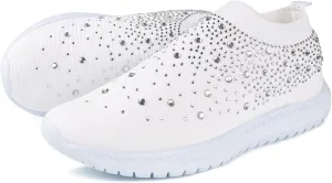 Lausiuoe Sneakers For Women Walking Shoes Comfortable Fashion Lightweight Casual Mesh Slip On Sneakers for Running Gym