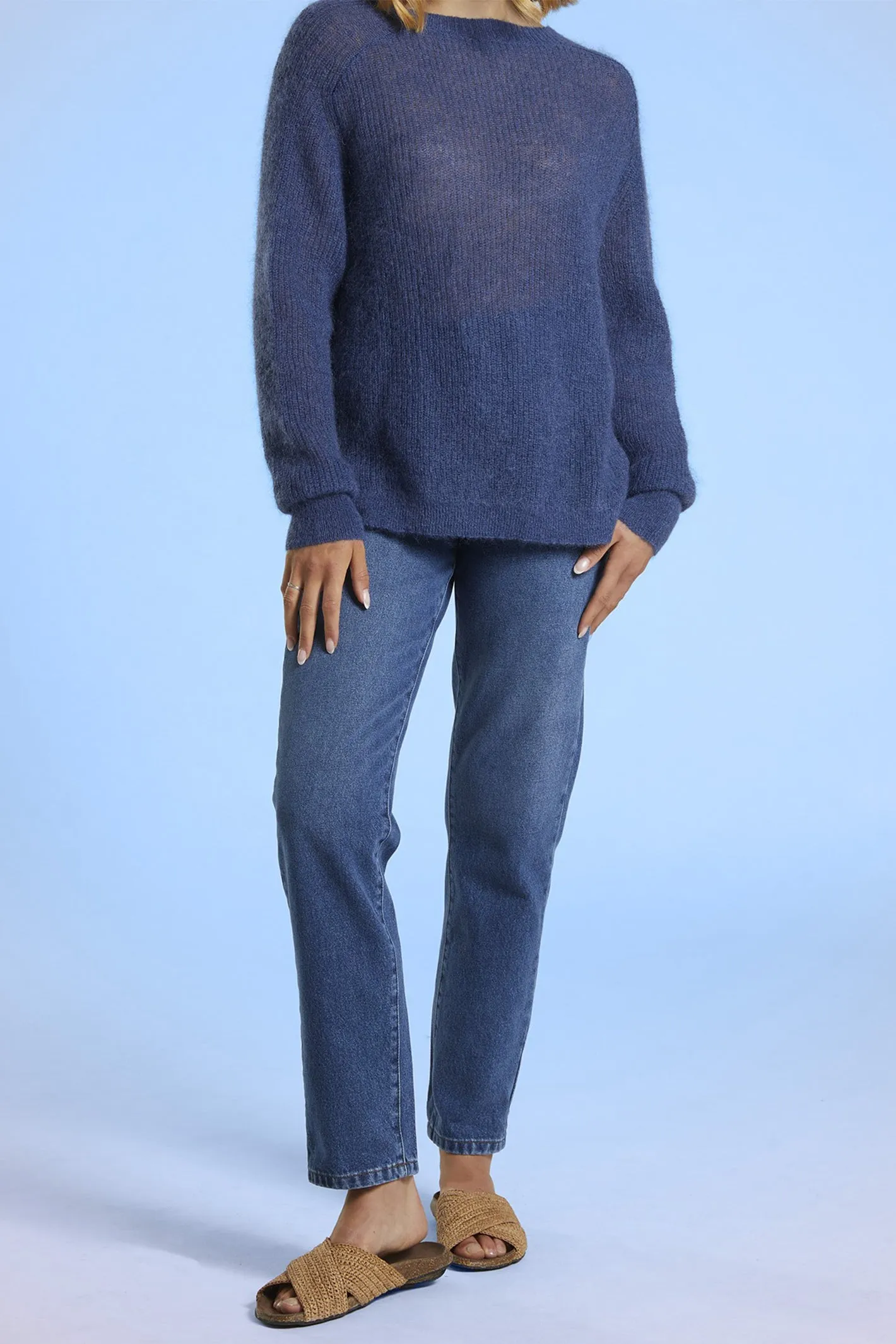 Mat De Misaine Reversible Jumper Long Sleeve Indigo Navy Torini-546 U26