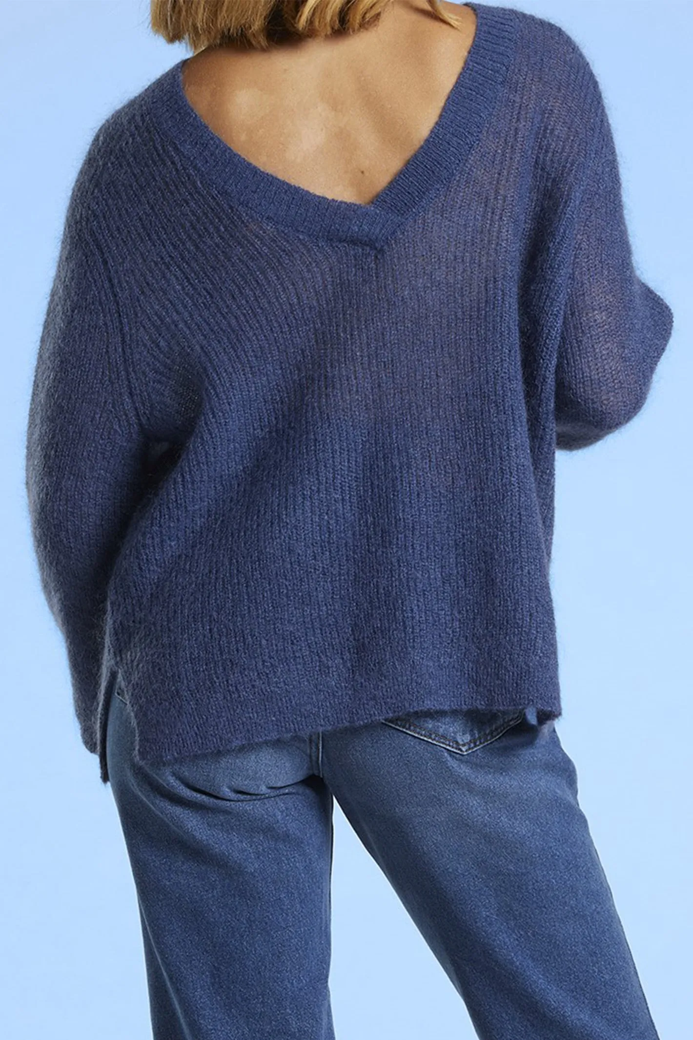 Mat De Misaine Reversible Jumper Long Sleeve Indigo Navy Torini-546 U26