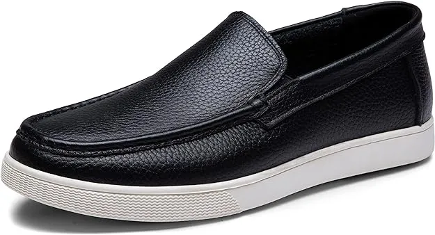 Men's Brown Casual Leather Slip On Loafer Shoes