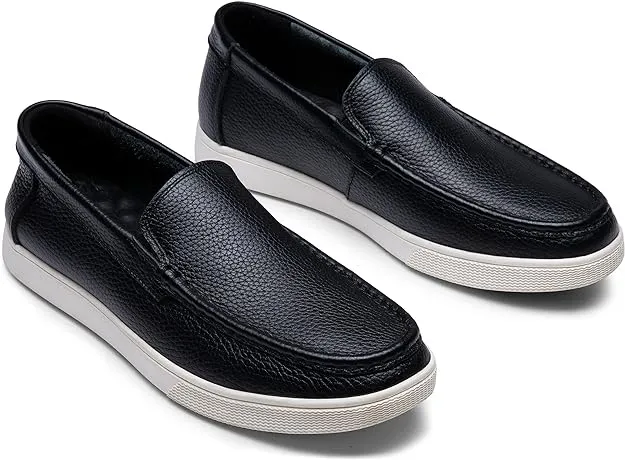 Men's Brown Casual Leather Slip On Loafer Shoes
