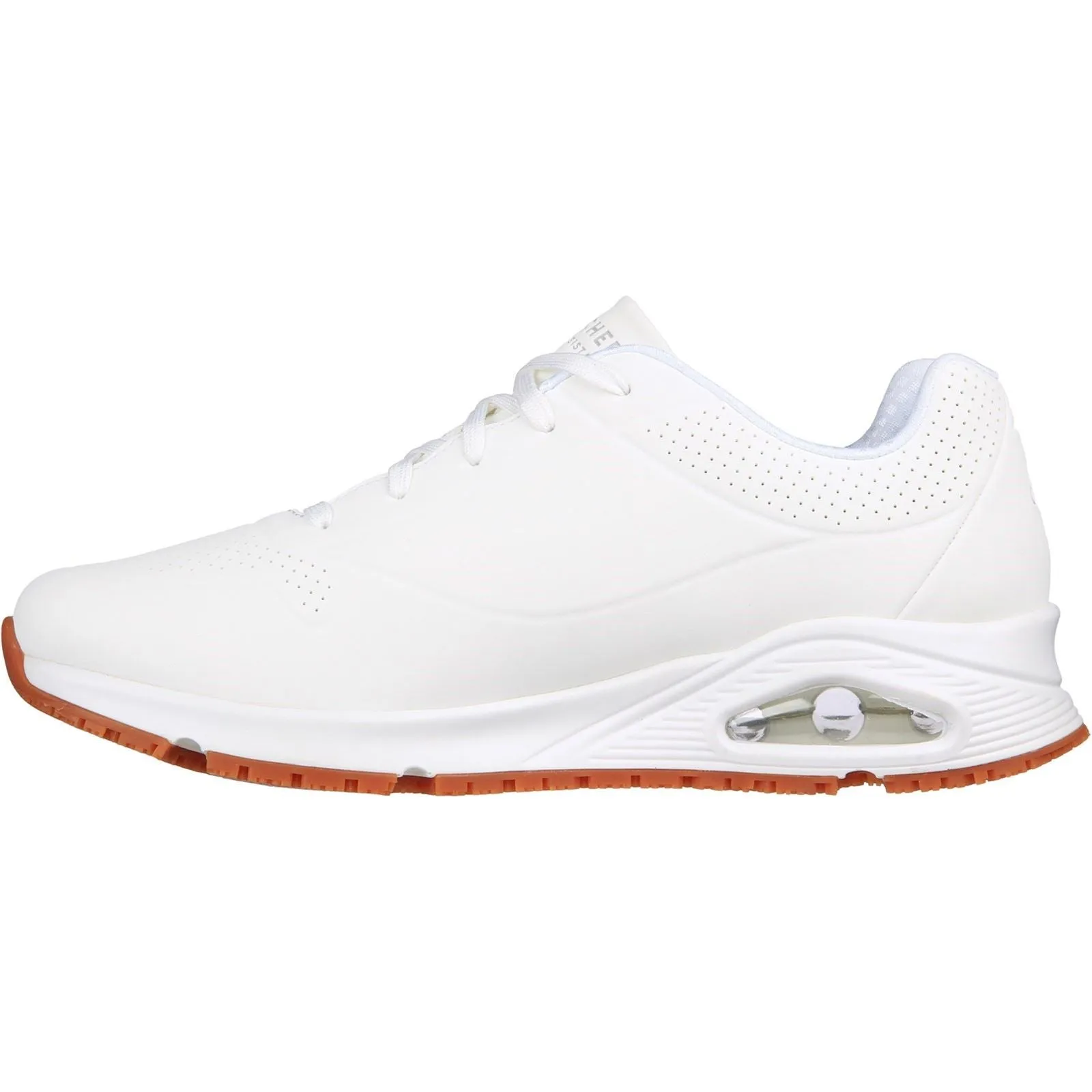 Men's Wide Fit Skechers 200054EC Uno SR Trainers - White