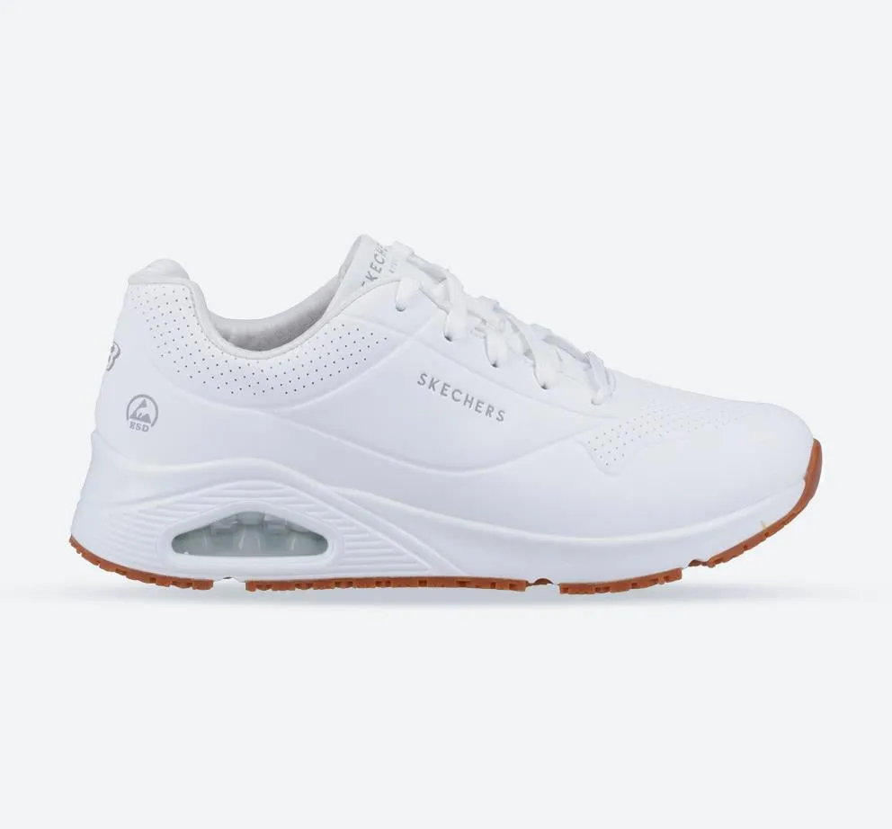 Men's Wide Fit Skechers 200054EC Uno SR Trainers - White