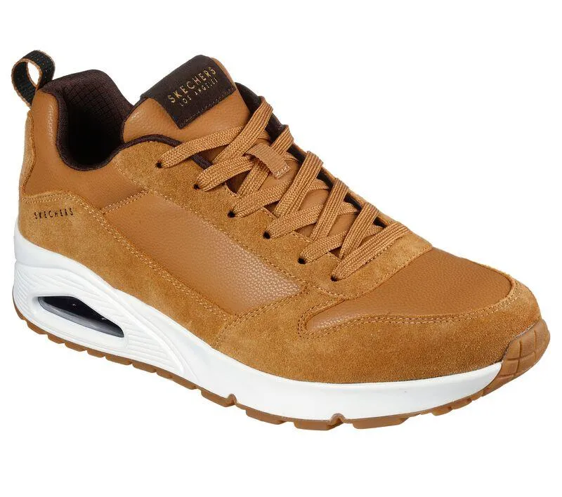Men's Wide Fit Skechers 52468 Uno Stacre Relaxed Fit Trainers