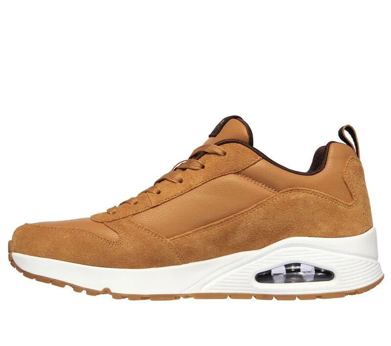 Men's Wide Fit Skechers 52468 Uno Stacre Relaxed Fit Trainers