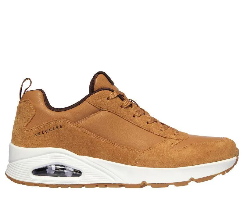 Men's Wide Fit Skechers 52468 Uno Stacre Relaxed Fit Trainers